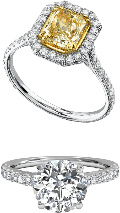 Engagement Rings New York - Engagement Ring (516x1012), Png Download