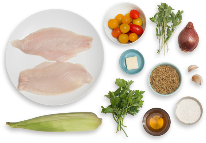 Crispy Catfish & Freekeh With Corn-cherry Tomato Sauté - Fish (700x477), Png Download