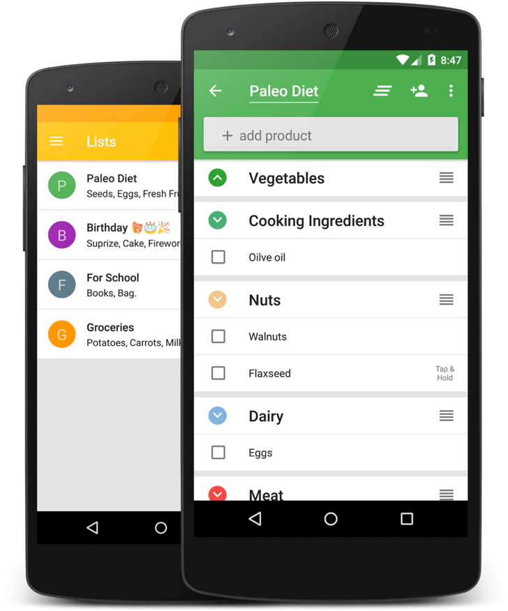 Grocery List On Mobile App (800x926), Png Download