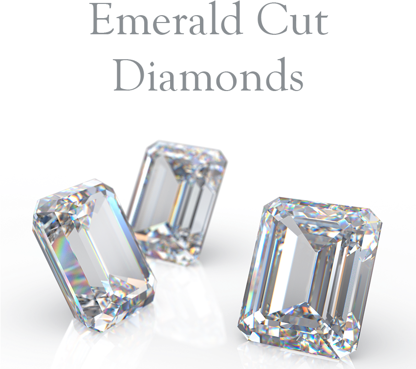 Emerald Cut Diamonds Online From Australian Diamond - Earrings (850x850), Png Download