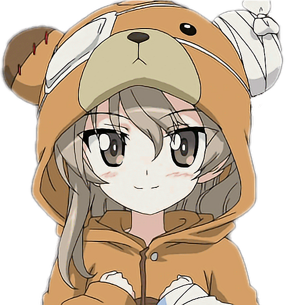 Anime Girl Clipart Bear - Cute Bear Anime Girl (590x598), Png Download