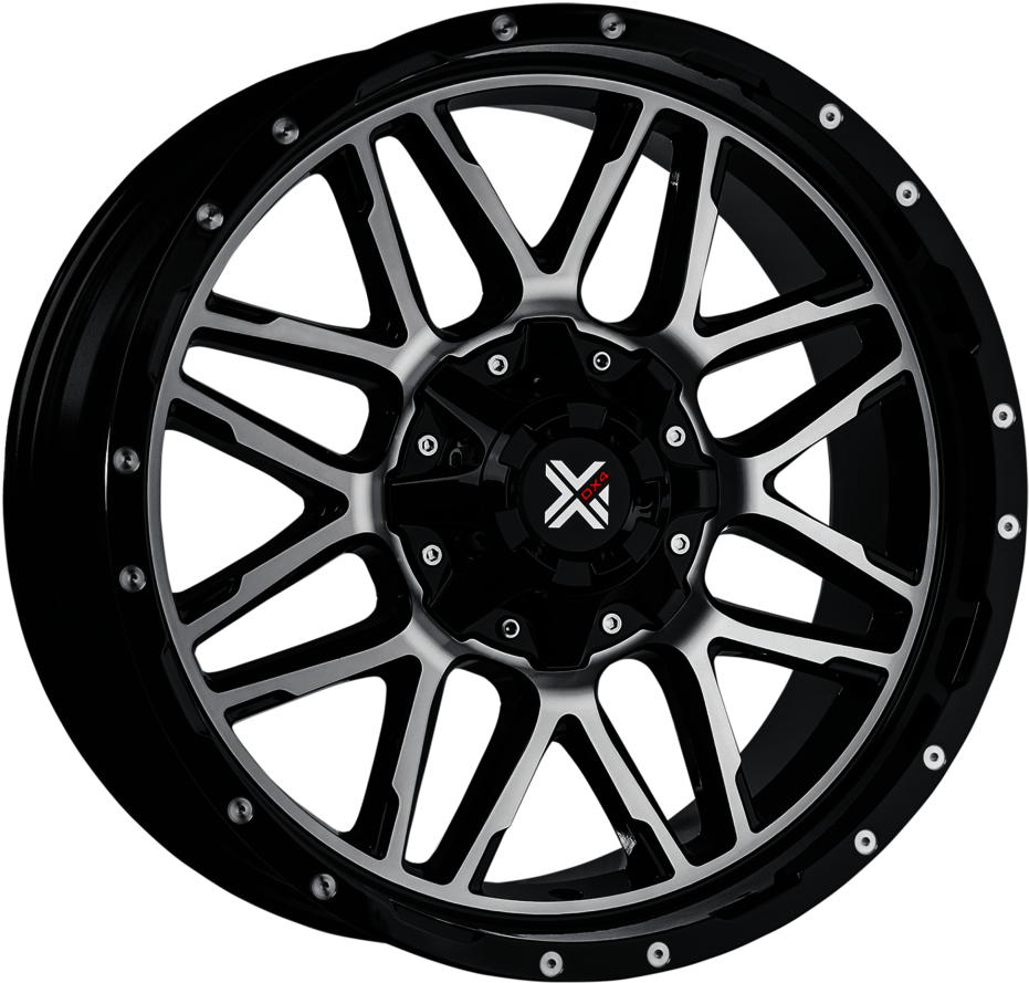 Dx4 Vibe Gloss Black Machined Face - Dx4 Vibe Wheels (1000x1000), Png Download
