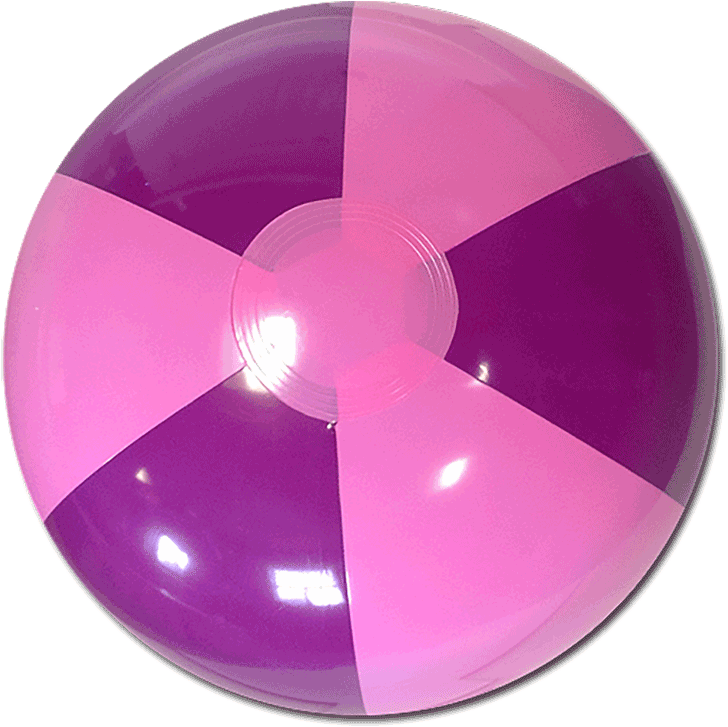 Banner Library Inch Pink Balls Get Customized - Beach Ball Pink And Purple (750x750), Png Download