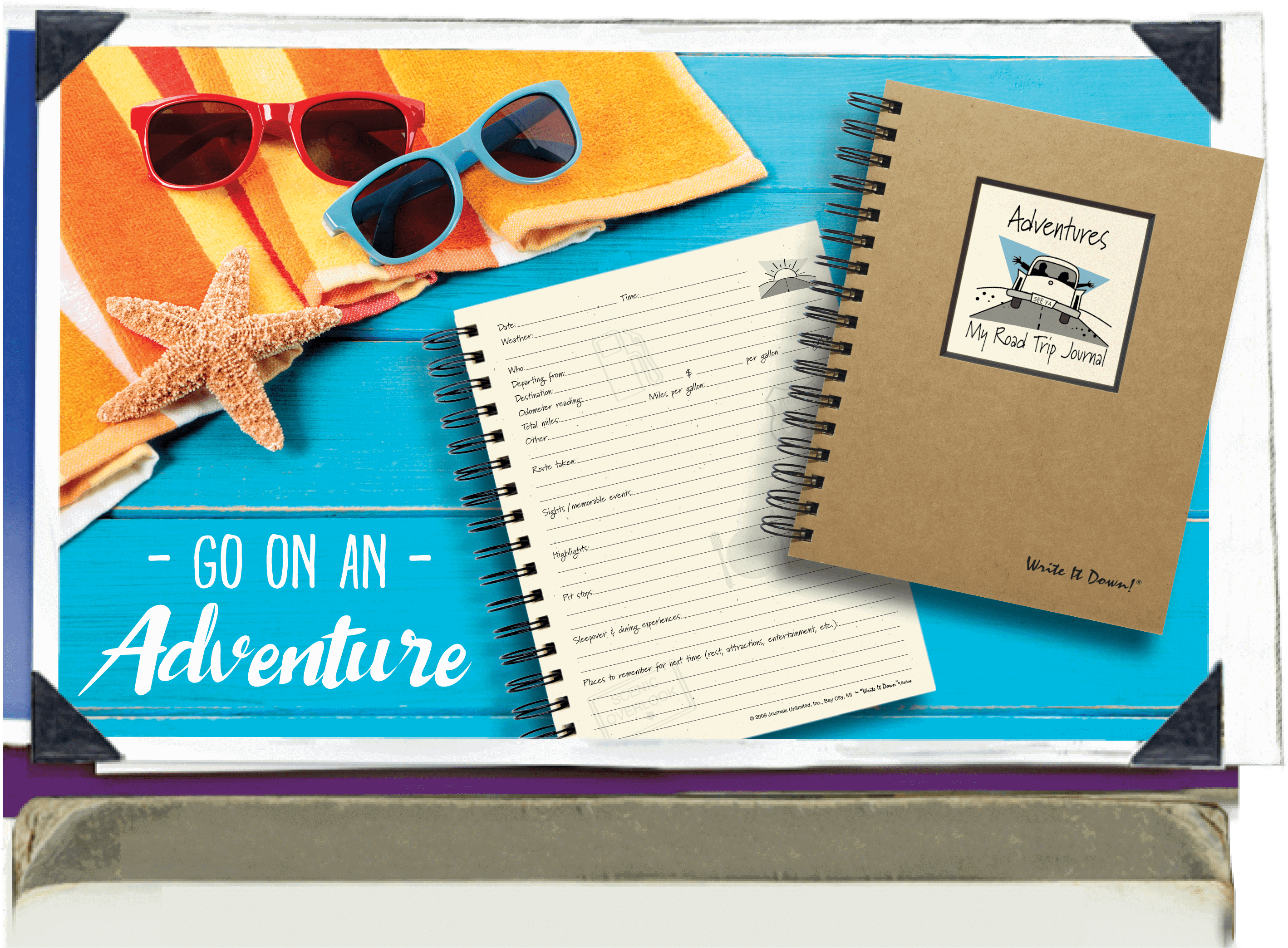 Adventures My Road Trip Journal - Book (3296x2109), Png Download