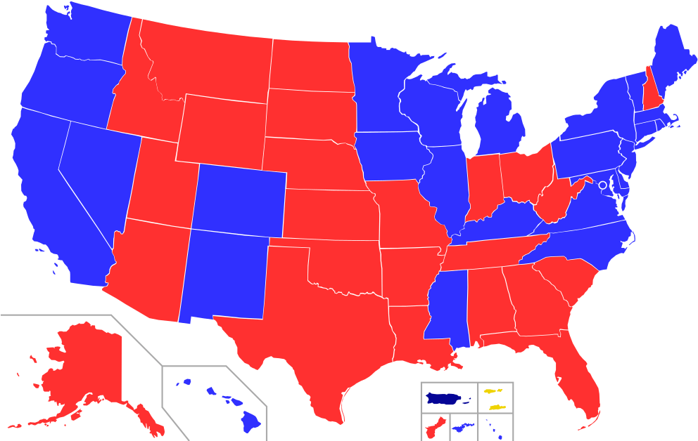 Us Senate Map 2019 (1024x633), Png Download
