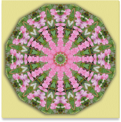 Bleeding Heart, Nature Mandala 001 - Label Thank You (800x800), Png Download