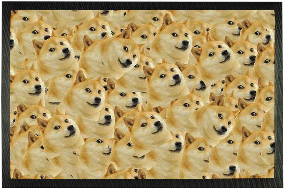 "doge Sublimation Doormat\ - Lot Of Doge (1024x1024), Png Download