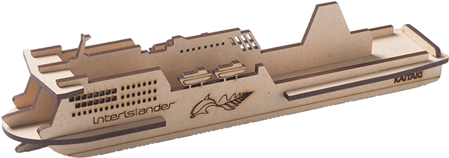 Interislander Wooden Model Ferries - Scale Model (827x809), Png Download
