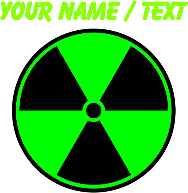 Custom Green Radioactive Symbol Mousepad - Circle (700x700), Png Download