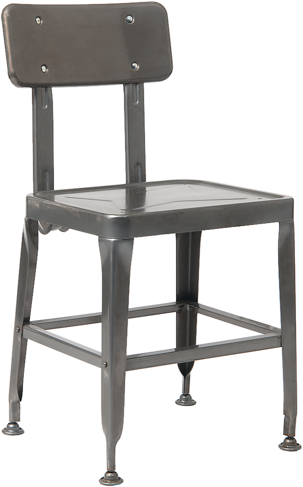 Vintage-style Metal Chair In Black For Home, Restaurant - Metal Chairs Old (808x1280), Png Download