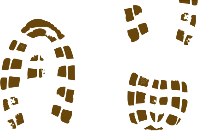 Hiking Clipart Boot Print - Shoe Prints Clip Art (640x480), Png Download