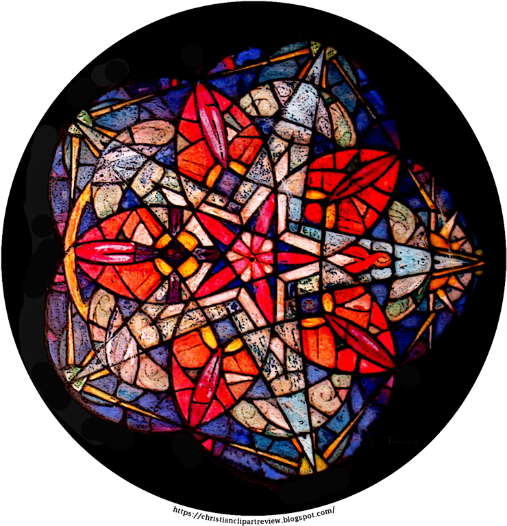 Rose Clipart Stained Glass - Stained Glass (773x800), Png Download