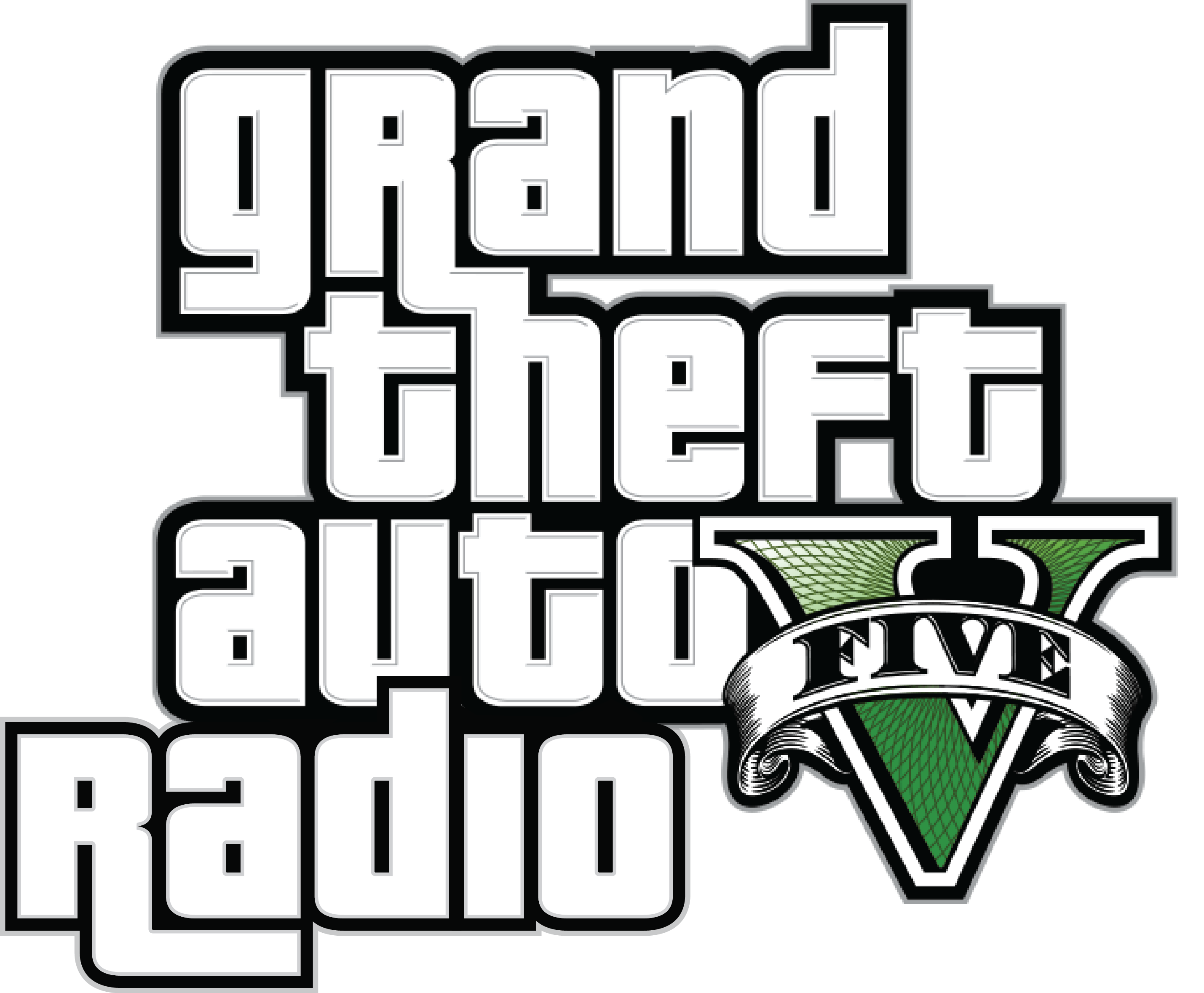 Gta 5 Radio - Black-and-white (2858x2357), Png Download
