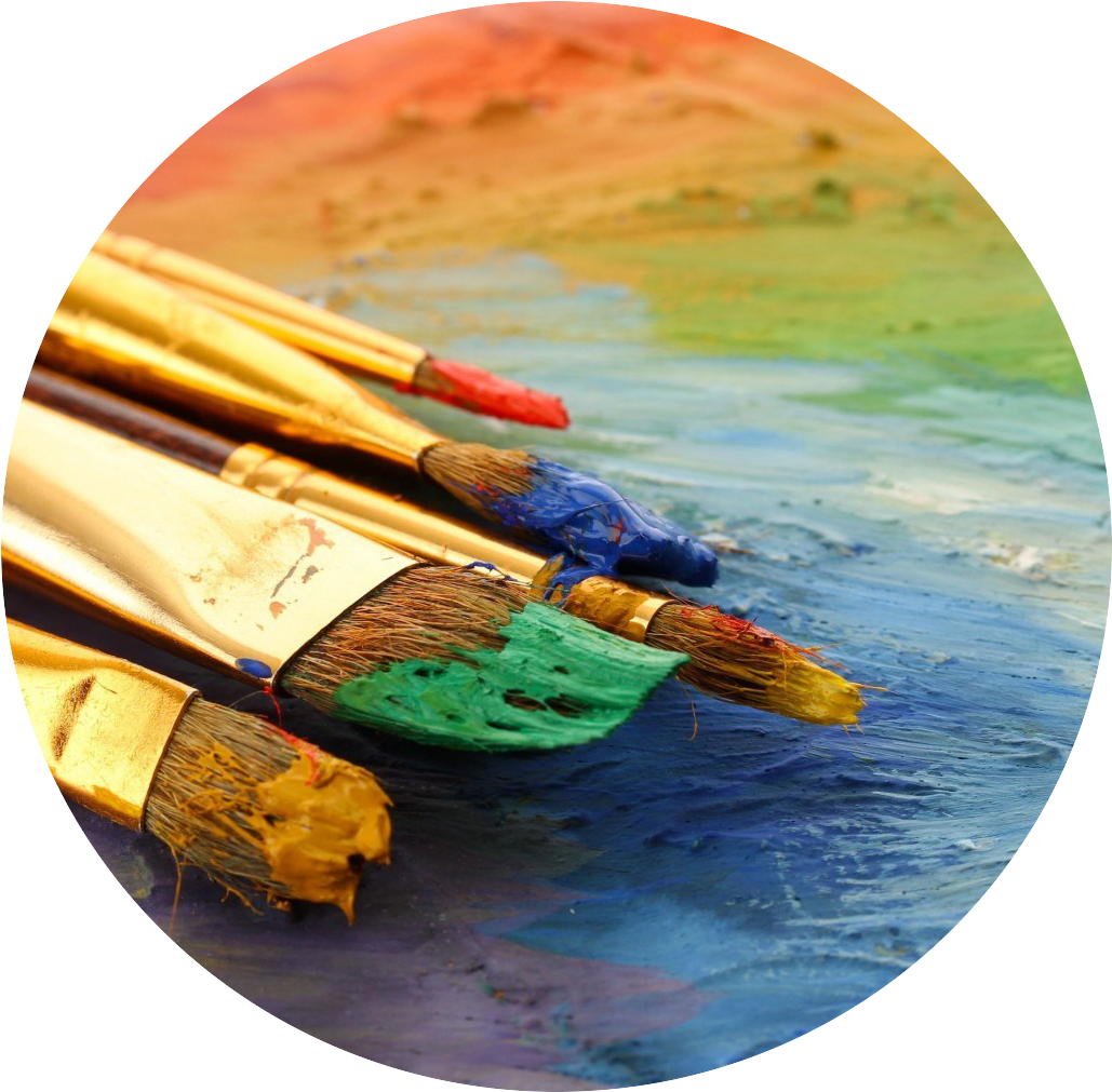 Clases De Pintura - Painting Brush (1095x1044), Png Download
