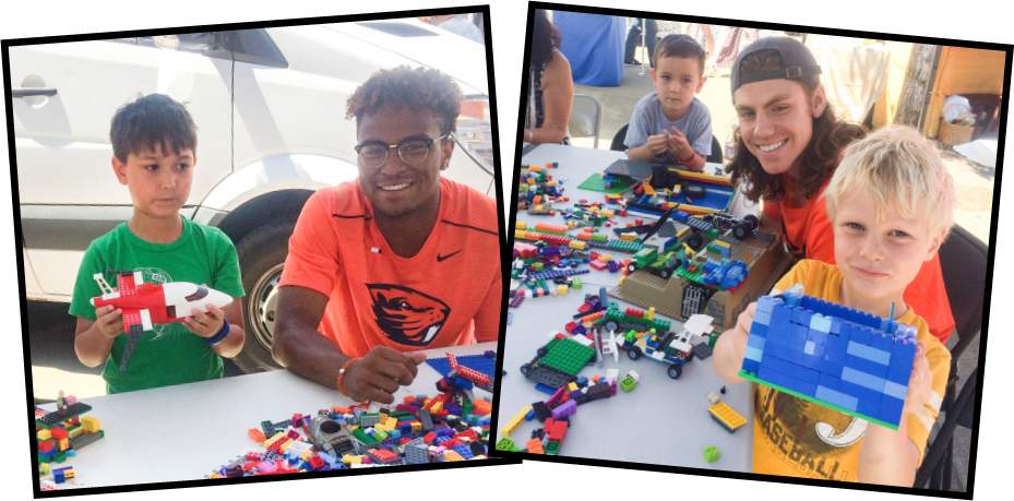 Lego Building With Osu Athletes - Lego (929x459), Png Download