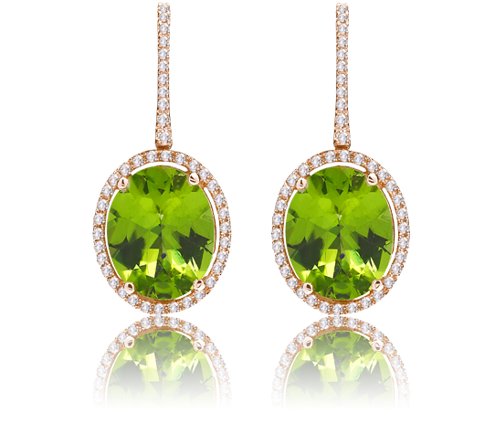 V5 Diamond Earrings "peridot" - Earrings (1000x1000), Png Download