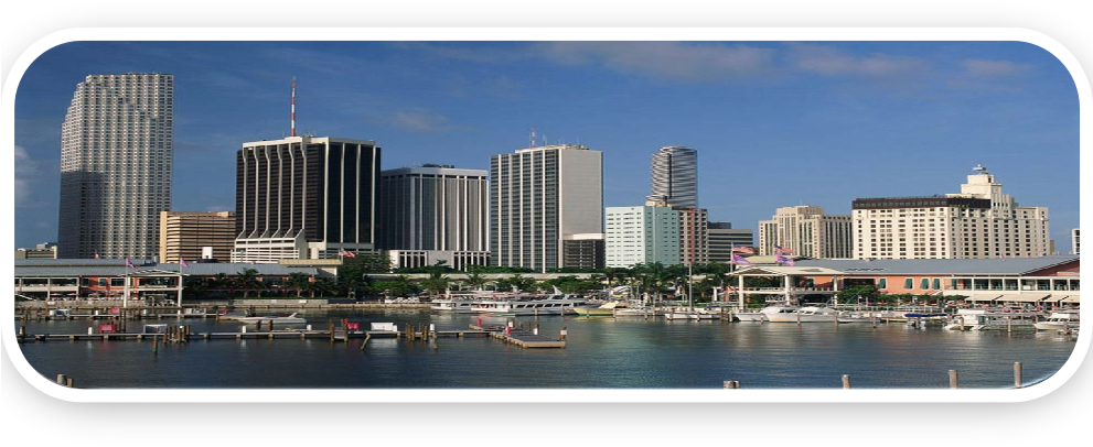 Miami Defense Attorney - Skyline (990x422), Png Download