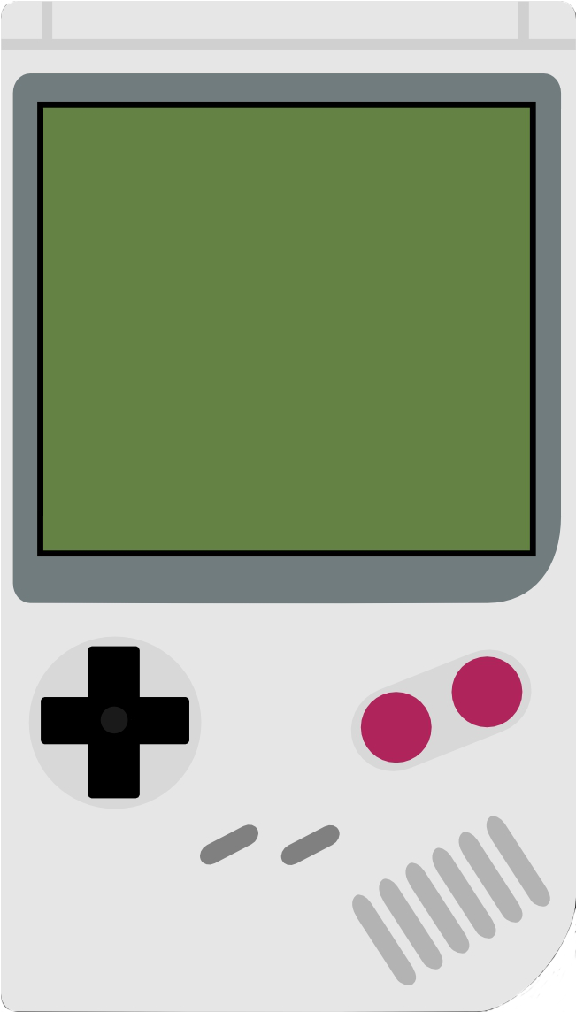 Computer Games 90 White Green 787176 - Game Boy (4000x3000), Png Download
