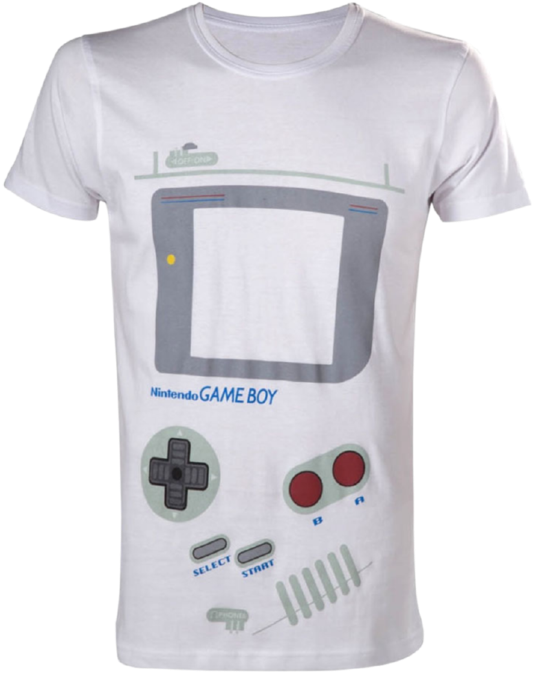 White Gameboy T-shirt - Camiseta Nintendo (960x943), Png Download