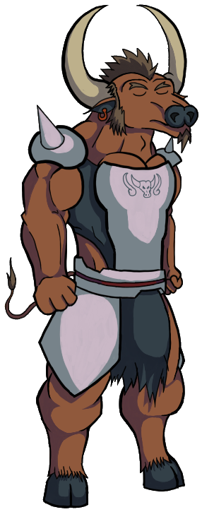 I Finished My Drawing Of My D&d Character, Thaben The - Minotaur D&d Drawing (594x804), Png Download