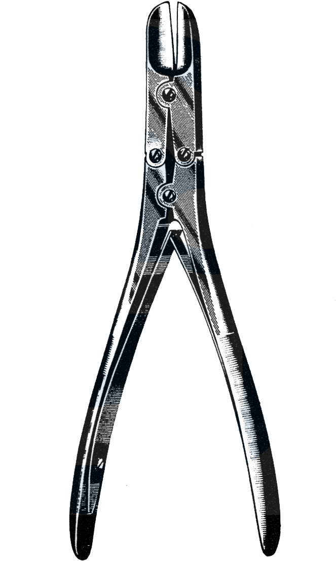 Ruskin-liston Bone Cutting Forceps, Straight 6" - Wire Stripper (858x1318), Png Download