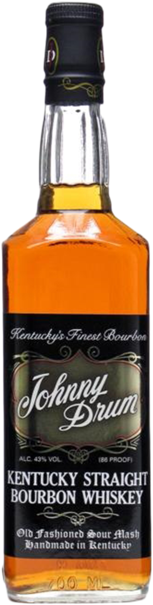 Johnny Drum Black Label Kentucky Bourbon Whiskey - Johnny Drum Black Label (752x2240), Png Download