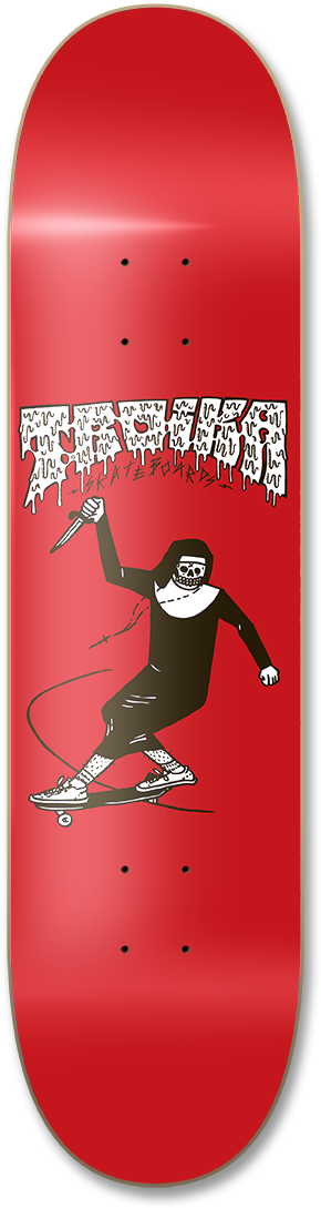 Skate Nun - Red - Skateboarding (425x1151), Png Download