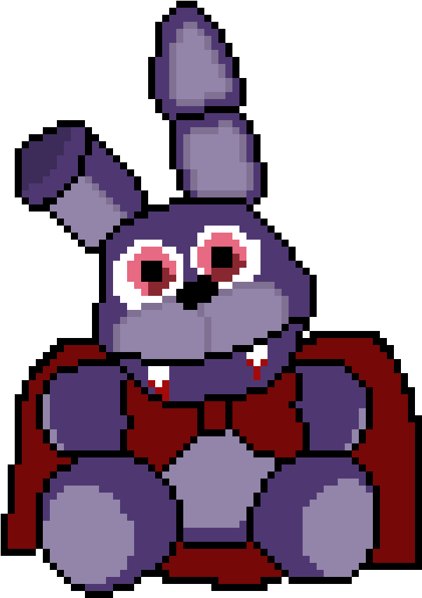 Vampire Bonnie - Pixel Art Grid Fnaf (1070x1000), Png Download