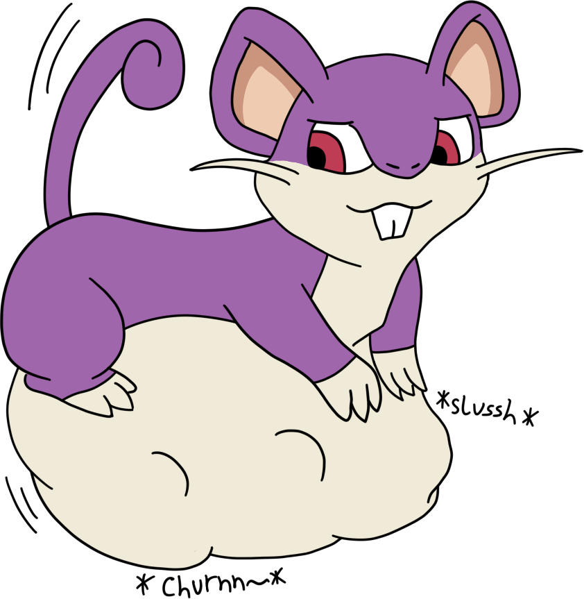 [ink, By Purpulear] Rattata Nums - Cartoon (842x863), Png Download