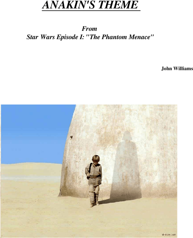 Anakin's Theme - Sand (850x1100), Png Download