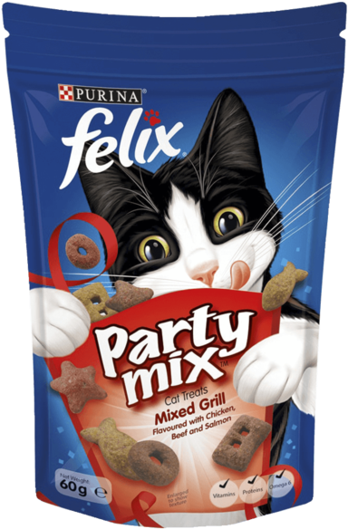 Felix Party Mix Mixed Grill - Party Mix Cat Food (620x620), Png Download