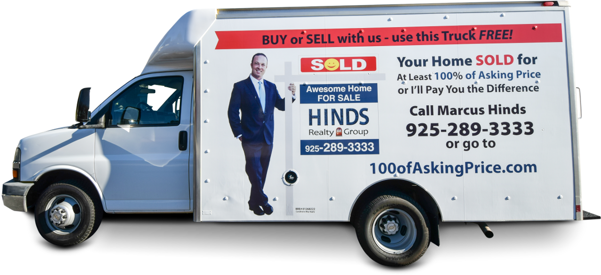 Free Moving Truck - Compact Van (1200x549), Png Download