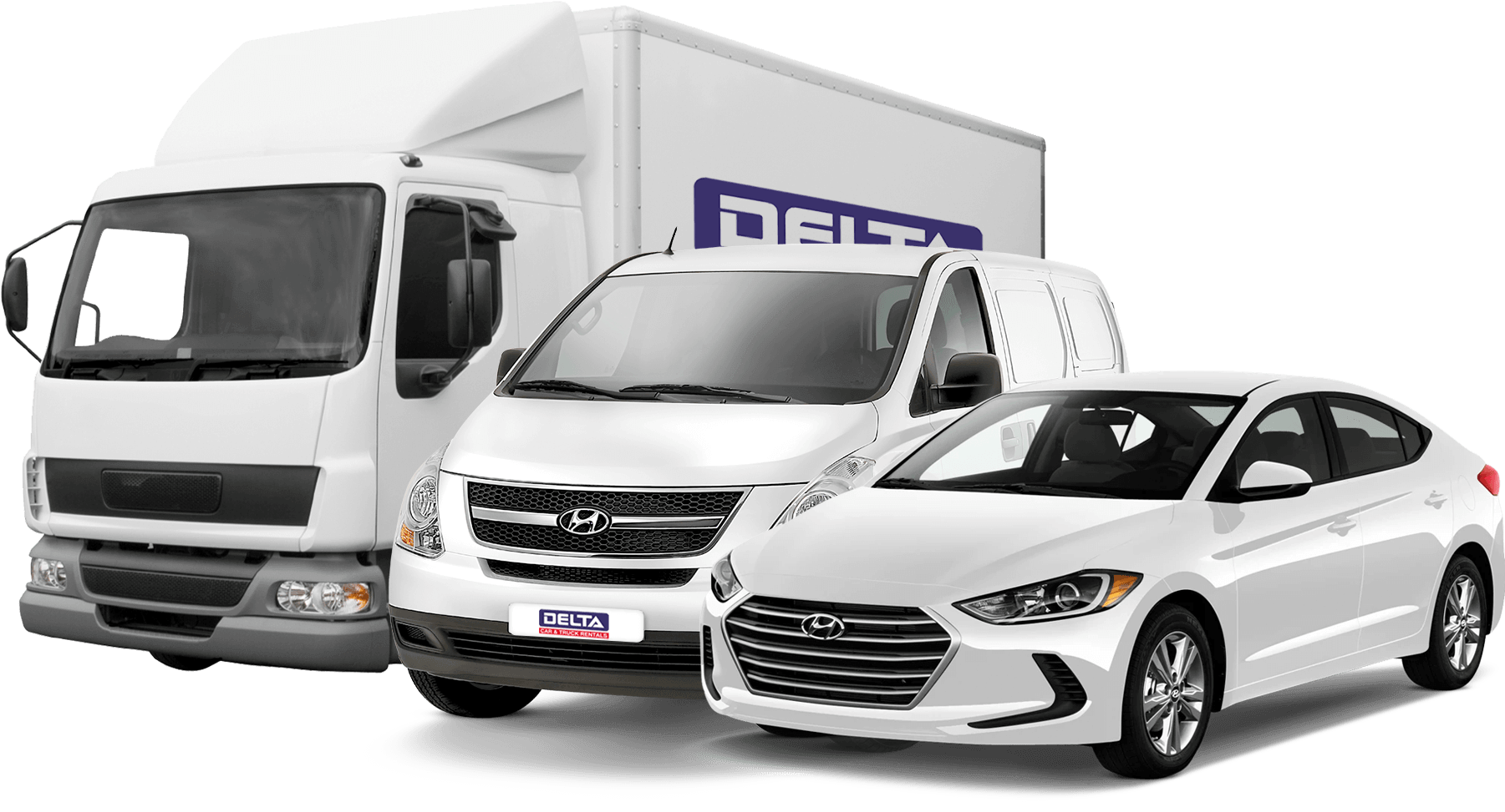 Truck Rental In - Car Van And Truck (1800x982), Png Download
