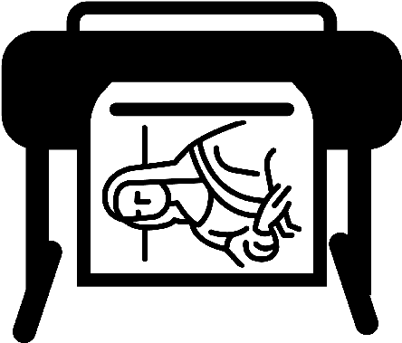 Large Format - Large Format Printer Icon (600x600), Png Download