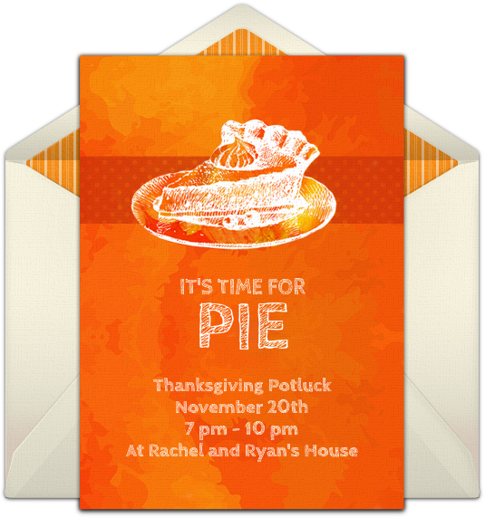 Pumpkin Pie Online Invitation - Pumpkin Pie (650x650), Png Download