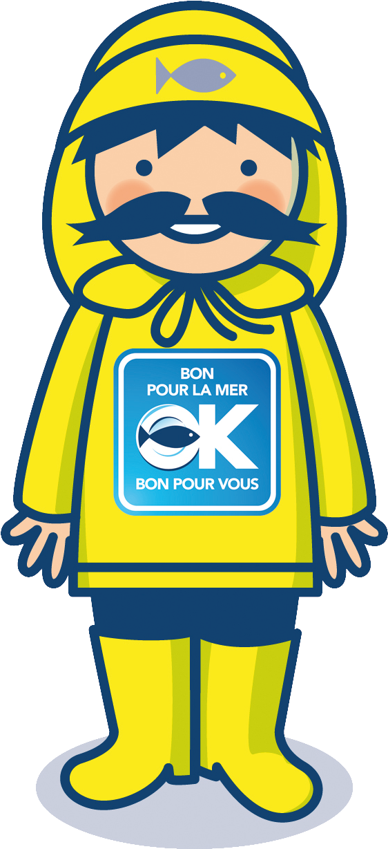 Poissonnier Détouré Pêcheur Détouré - Mr Goodfish (562x1228), Png Download