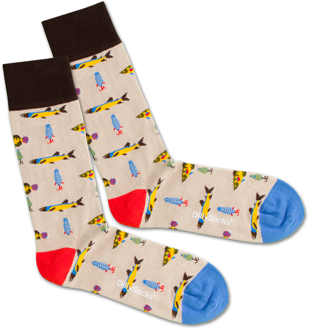 Fisherman - Sock (1114x1126), Png Download