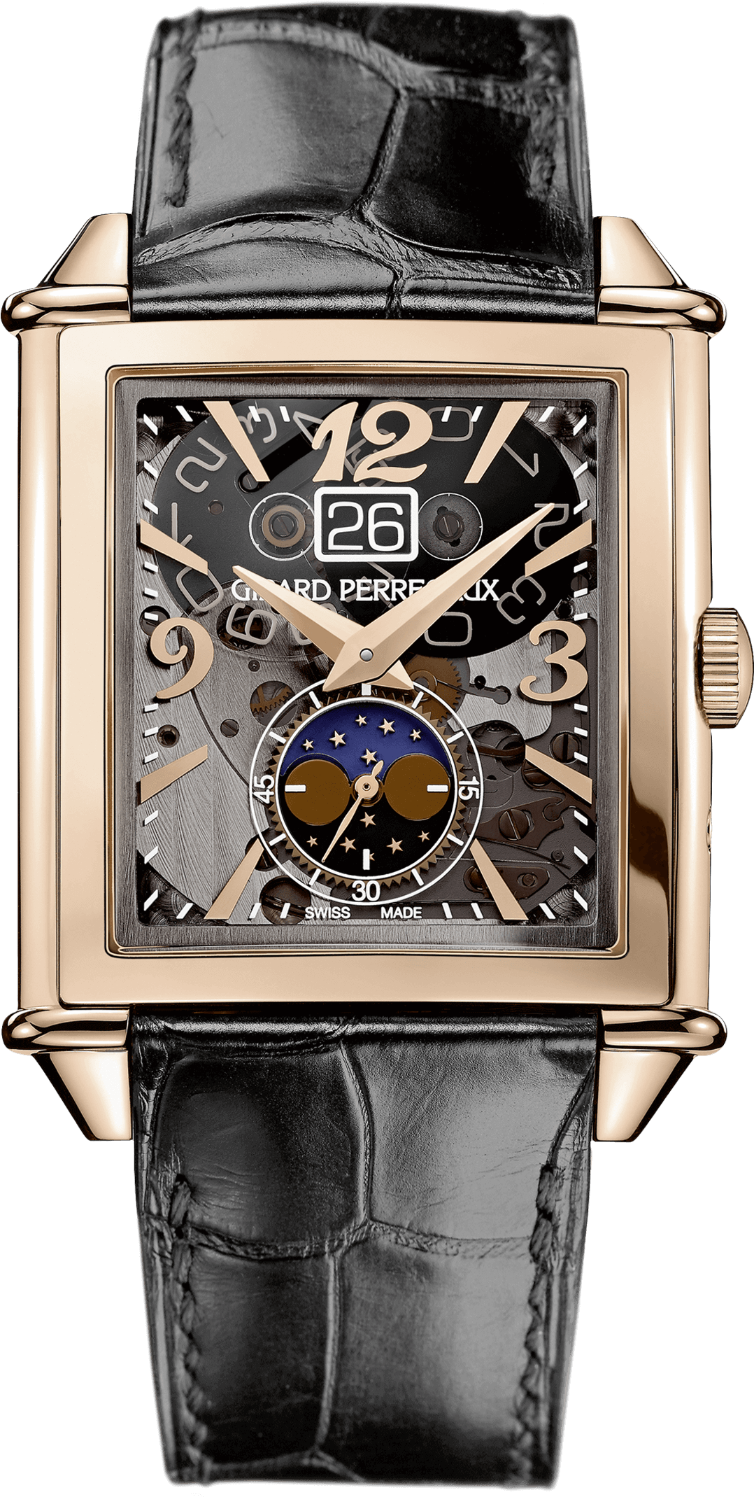 Vintage 1945 Xxl Large Date And Moon Phases Ref - Girard Perregaux 1945 Xxl (1292x2203), Png Download