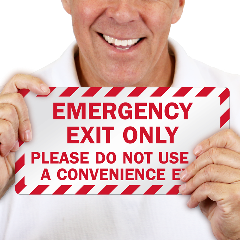 Emergency Exit Only Sign - Do Not Use Emergency Exit (800x800), Png Download