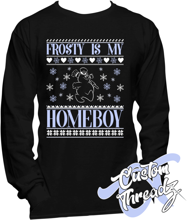 Frosty Is My Homeboy - Long-sleeved T-shirt (1024x939), Png Download