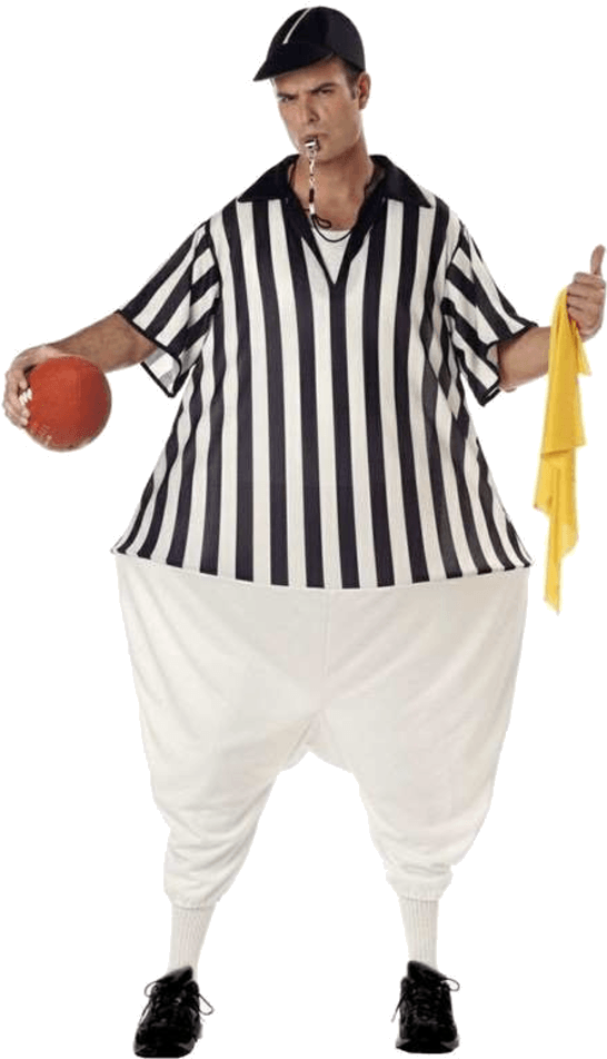 Fat Referee Costume (600x951), Png Download
