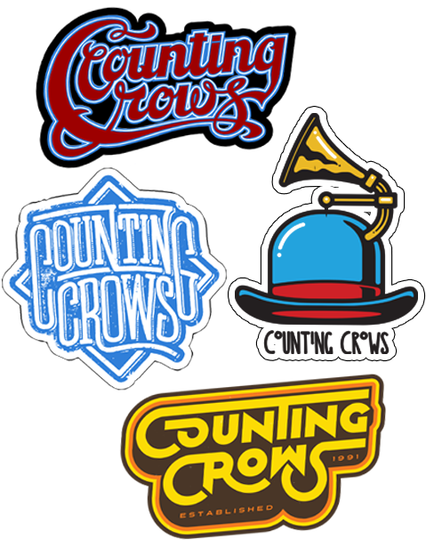 Counting Crows Die Cut Sticker Set - Counting Crows T Shirt (500x682), Png Download