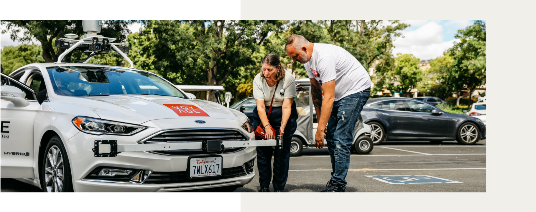 Golf Cart Experiment - Voyage Self Driving Car (2000x720), Png Download