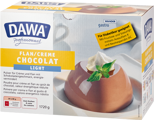 Flan Au Chocolat Light Dawa - Dessert (600x600), Png Download