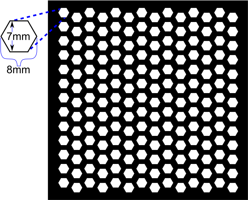 8mm Hex Tiles - Circle (1050x900), Png Download