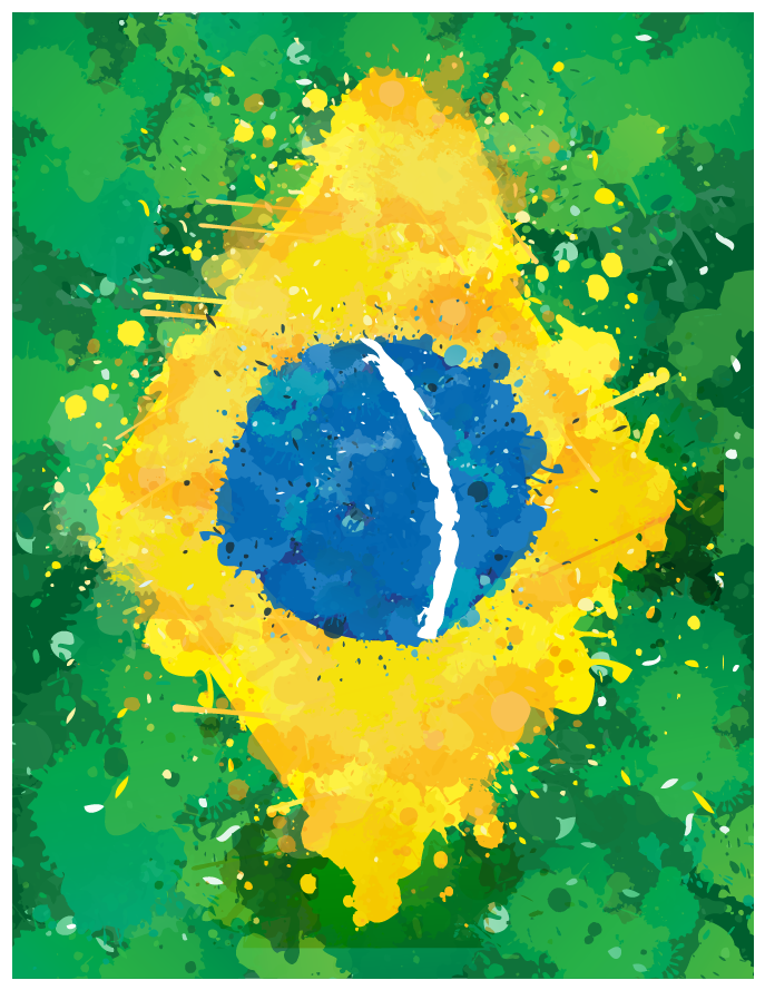 Adesivos Com A Arte Bandeira Do Brasil Do Studio @incantia - Flag Of Brazil (962x962), Png Download