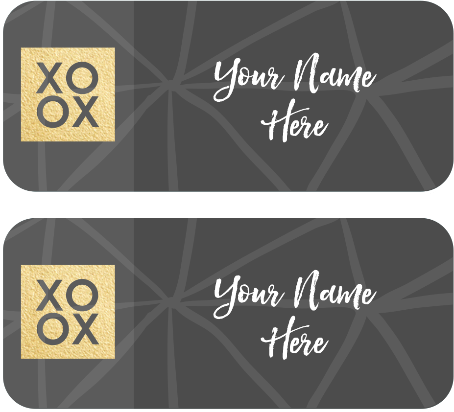Gold Xoxo Label - Calligraphy (1000x1000), Png Download