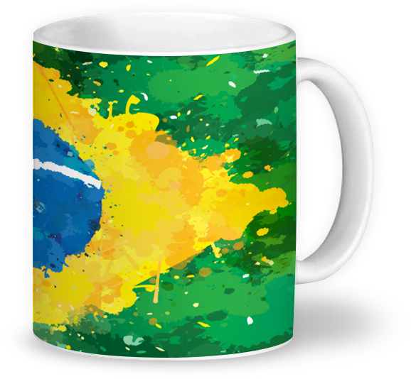 Caneca Bandeira Do Brasil De Incantiana - Mug (800x800), Png Download