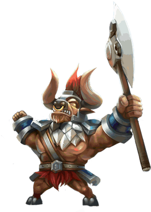 Bullhead - Hero Clash Of Lord 2 (505x710), Png Download