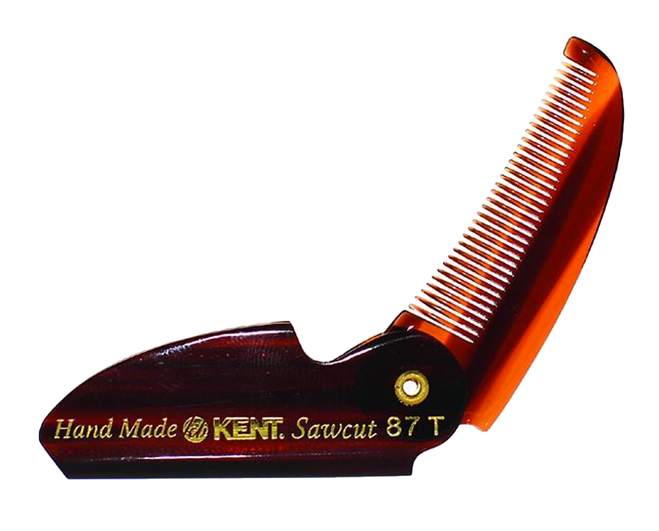 Kent Brushes Peine Plegable Barba Y Bigote 117mm Fino - Mustache Trimming Scissors Special Brass Metel (1024x1024), Png Download